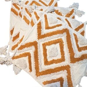 Lot of 5 Boho Tassel Pillow covers 17” x 17”